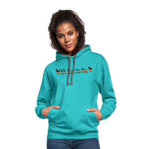 K9s Lead the Way - SAR - Contrast Hoodie - scuba blue/asphalt