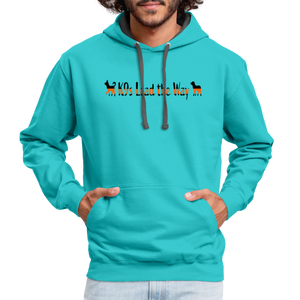 K9s Lead the Way - SAR - Contrast Hoodie - scuba blue/asphalt