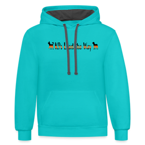 K9s Lead the Way - SAR - Contrast Hoodie - scuba blue/asphalt
