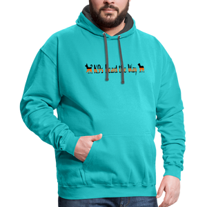 K9s Lead the Way - SAR - Contrast Hoodie - scuba blue/asphalt