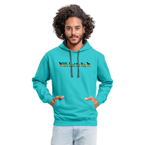 K9s Lead the Way - SAR - Contrast Hoodie - scuba blue/asphalt