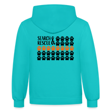 Load image into Gallery viewer, K9s Lead the Way - SAR - Contrast Hoodie - scuba blue/asphalt
