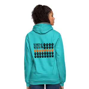 K9s Lead the Way - SAR - Contrast Hoodie - scuba blue/asphalt