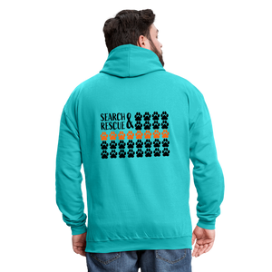 K9s Lead the Way - SAR - Contrast Hoodie - scuba blue/asphalt