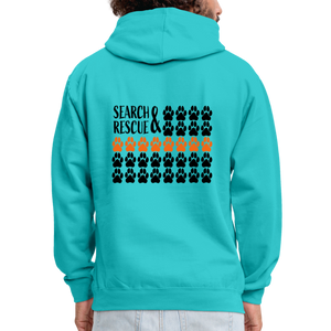 K9s Lead the Way - SAR - Contrast Hoodie - scuba blue/asphalt
