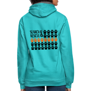K9s Lead the Way - SAR - Contrast Hoodie - scuba blue/asphalt