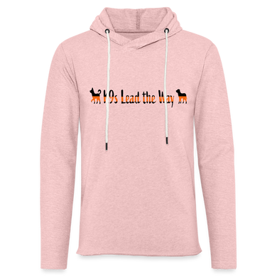 K9s Lead the Way - SAR - Unisex Lightweight Terry Hoodie - cream heather pink