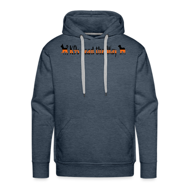 K9s Lead the Way - SAR - Men’s Premium Hoodie - heather denim