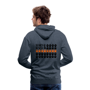 K9s Lead the Way - SAR - Men’s Premium Hoodie - heather denim
