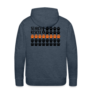 K9s Lead the Way - SAR - Men’s Premium Hoodie - heather denim