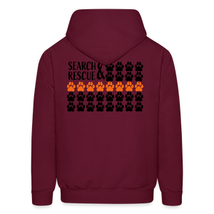 K9s Lead the Way - SAR - Men's Hoodie - burgundy