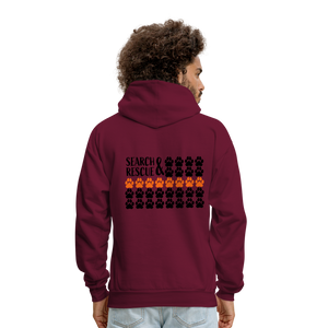 K9s Lead the Way - SAR - Men's Hoodie - burgundy