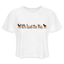 Load image into Gallery viewer, K9s Lead the Way - SAR - Women&#39;s Cropped T-Shirt - white
