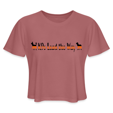 K9s Lead the Way - SAR - Women's Cropped T-Shirt - mauve