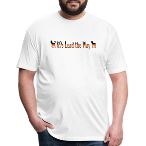 K9s Lead the Way - SAR - Fitted Cotton/Poly T-Shirt by Next Level - white