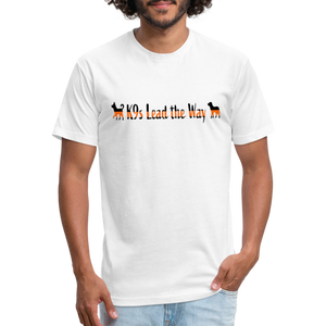 K9s Lead the Way - SAR - Fitted Cotton/Poly T-Shirt by Next Level - white