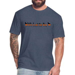 K9s Lead the Way - SAR - Fitted Cotton/Poly T-Shirt by Next Level - heather navy