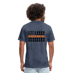 K9s Lead the Way - SAR - Fitted Cotton/Poly T-Shirt by Next Level - heather navy