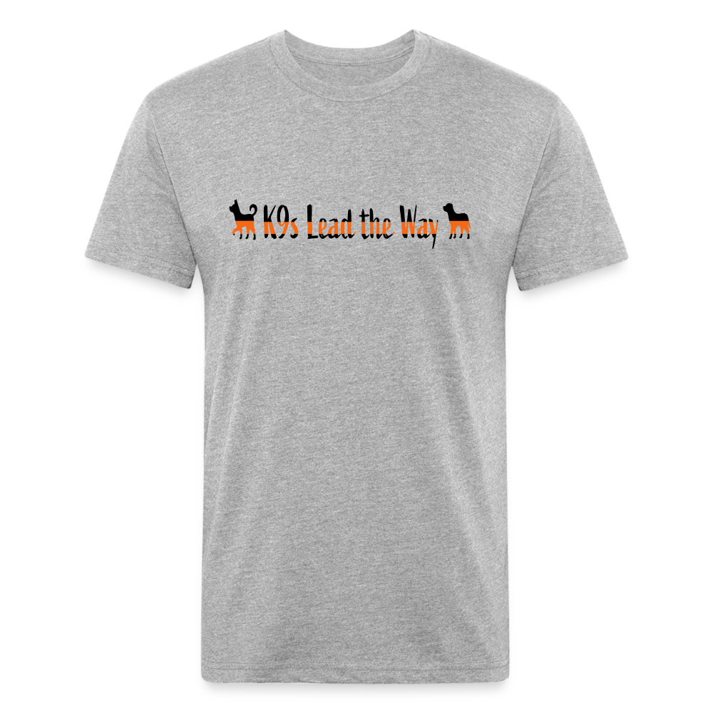 K9s Lead the Way - SAR - Fitted Cotton/Poly T-Shirt by Next Level - heather gray