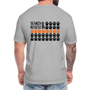 K9s Lead the Way - SAR - Fitted Cotton/Poly T-Shirt by Next Level - heather gray