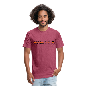 K9s Lead the Way - SAR - Fitted Cotton/Poly T-Shirt by Next Level - heather burgundy