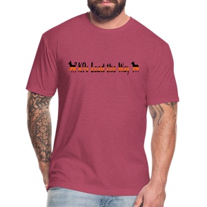 K9s Lead the Way - SAR - Fitted Cotton/Poly T-Shirt by Next Level - heather burgundy