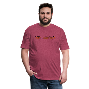 K9s Lead the Way - SAR - Fitted Cotton/Poly T-Shirt by Next Level - heather burgundy