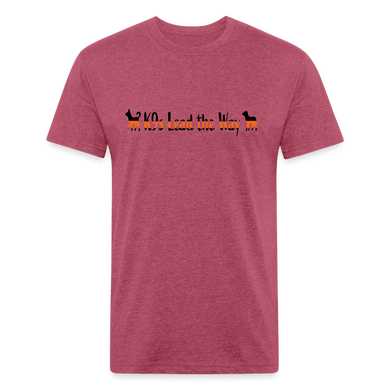 K9s Lead the Way - SAR - Fitted Cotton/Poly T-Shirt by Next Level - heather burgundy