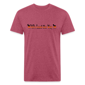 K9s Lead the Way - SAR - Fitted Cotton/Poly T-Shirt by Next Level - heather burgundy