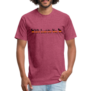 K9s Lead the Way - SAR - Fitted Cotton/Poly T-Shirt by Next Level - heather burgundy