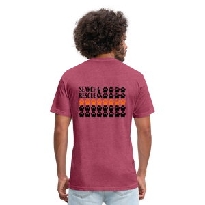 K9s Lead the Way - SAR - Fitted Cotton/Poly T-Shirt by Next Level - heather burgundy