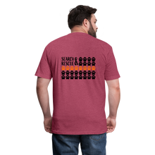 Load image into Gallery viewer, K9s Lead the Way - SAR - Fitted Cotton/Poly T-Shirt by Next Level - heather burgundy
