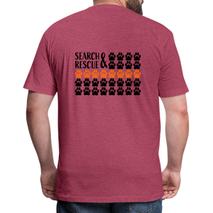 K9s Lead the Way - SAR - Fitted Cotton/Poly T-Shirt by Next Level - heather burgundy