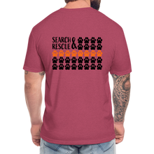 Load image into Gallery viewer, K9s Lead the Way - SAR - Fitted Cotton/Poly T-Shirt by Next Level - heather burgundy
