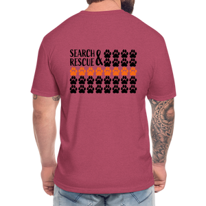 K9s Lead the Way - SAR - Fitted Cotton/Poly T-Shirt by Next Level - heather burgundy