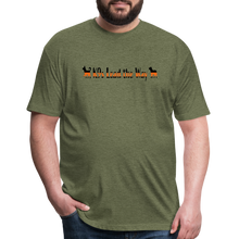 Load image into Gallery viewer, K9s Lead the Way - SAR - Fitted Cotton/Poly T-Shirt by Next Level - heather military green
