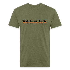 K9s Lead the Way - SAR - Fitted Cotton/Poly T-Shirt by Next Level - heather military green