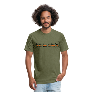 K9s Lead the Way - SAR - Fitted Cotton/Poly T-Shirt by Next Level - heather military green