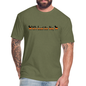 K9s Lead the Way - SAR - Fitted Cotton/Poly T-Shirt by Next Level - heather military green