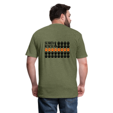 Load image into Gallery viewer, K9s Lead the Way - SAR - Fitted Cotton/Poly T-Shirt by Next Level - heather military green
