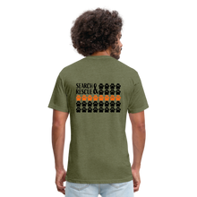 Load image into Gallery viewer, K9s Lead the Way - SAR - Fitted Cotton/Poly T-Shirt by Next Level - heather military green
