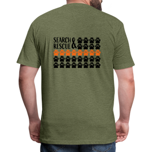 K9s Lead the Way - SAR - Fitted Cotton/Poly T-Shirt by Next Level - heather military green