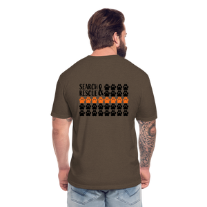 K9s Lead the Way - SAR - Fitted Cotton/Poly T-Shirt by Next Level - heather espresso