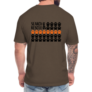 K9s Lead the Way - SAR - Fitted Cotton/Poly T-Shirt by Next Level - heather espresso