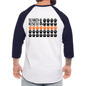 K9s Lead the Way - SAR - Baseball T-Shirt - white/navy