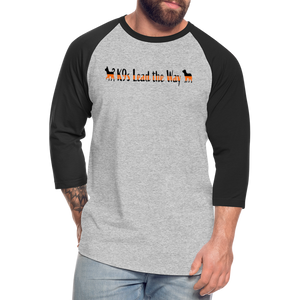 K9s Lead the Way - SAR - Baseball T-Shirt - heather gray/black