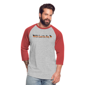 K9s Lead the Way - SAR - Baseball T-Shirt - heather gray/red