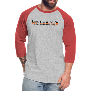 K9s Lead the Way - SAR - Baseball T-Shirt - heather gray/red
