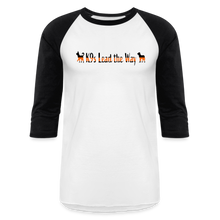 Load image into Gallery viewer, K9s Lead the Way - SAR - Baseball T-Shirt - white/black
