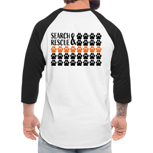 K9s Lead the Way - SAR - Baseball T-Shirt - white/black
